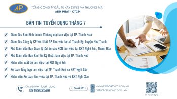 BẢN TIN TUYỂN DỤNG THÁNG 07/2023