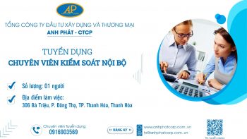 CHUYÊN VIÊN KIỂM SOÁT NỘI BỘ